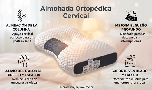 🔥 ¡Mega Oferta! Almohada Ortopédica Cervical